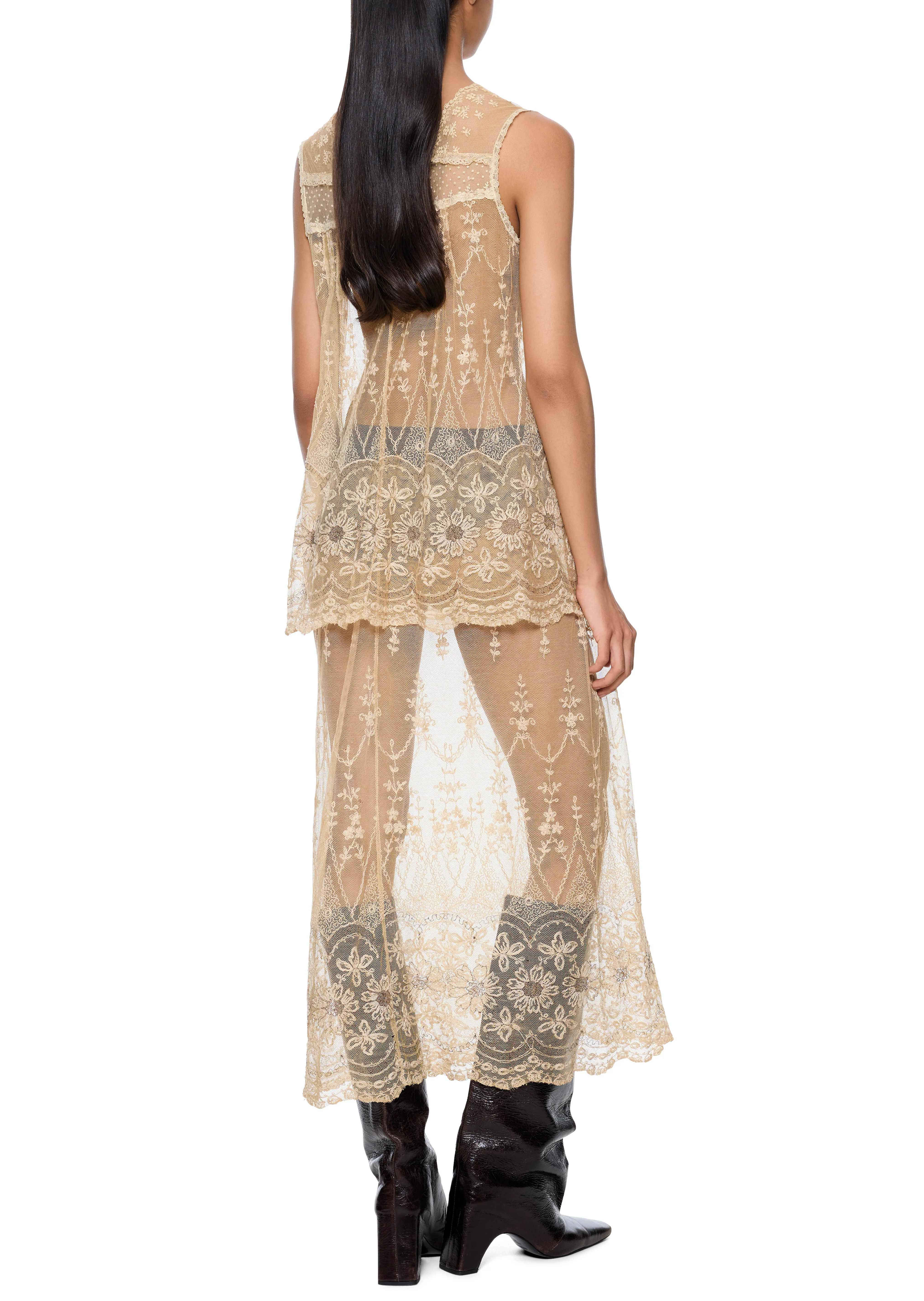 1920s Lace Flapper Dress - Image 3