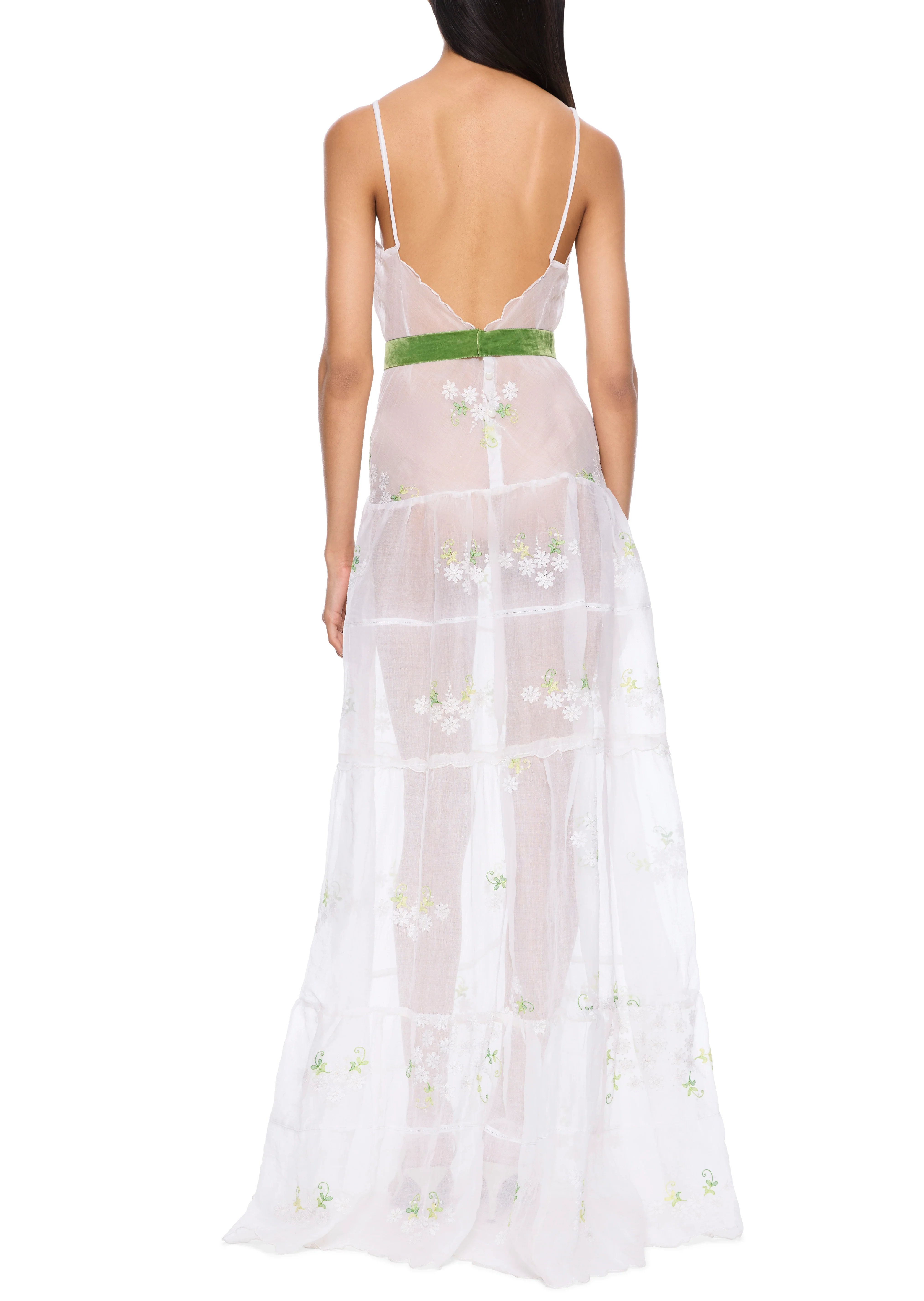 1940s White and Floral Sundress - Image 8