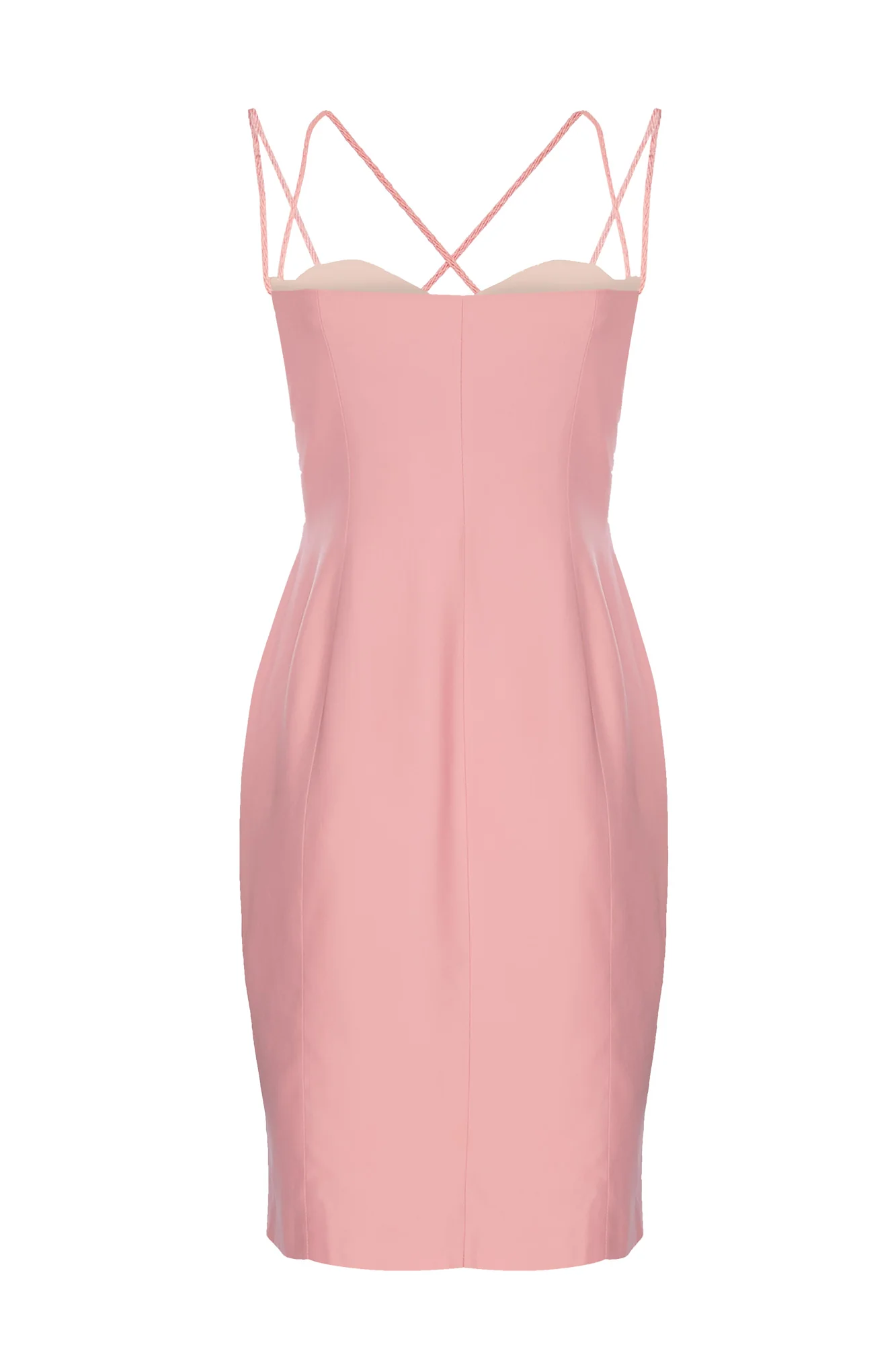 1991 Moschino Couture Pastel Pink 'Tea 4 2' Bodycon Dress - Image 6