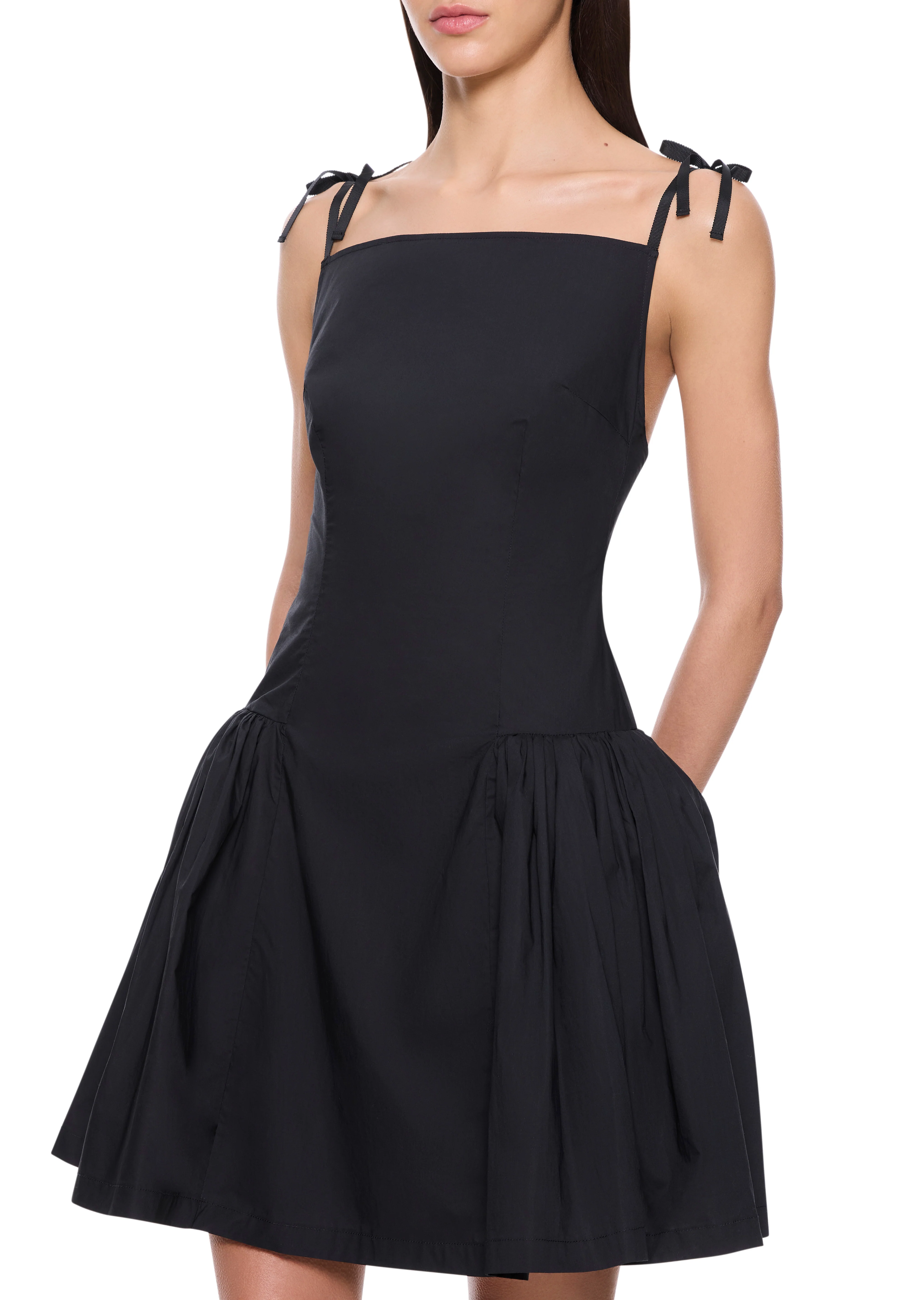 Bow Tied Hoop Cotton Dress - Image 2