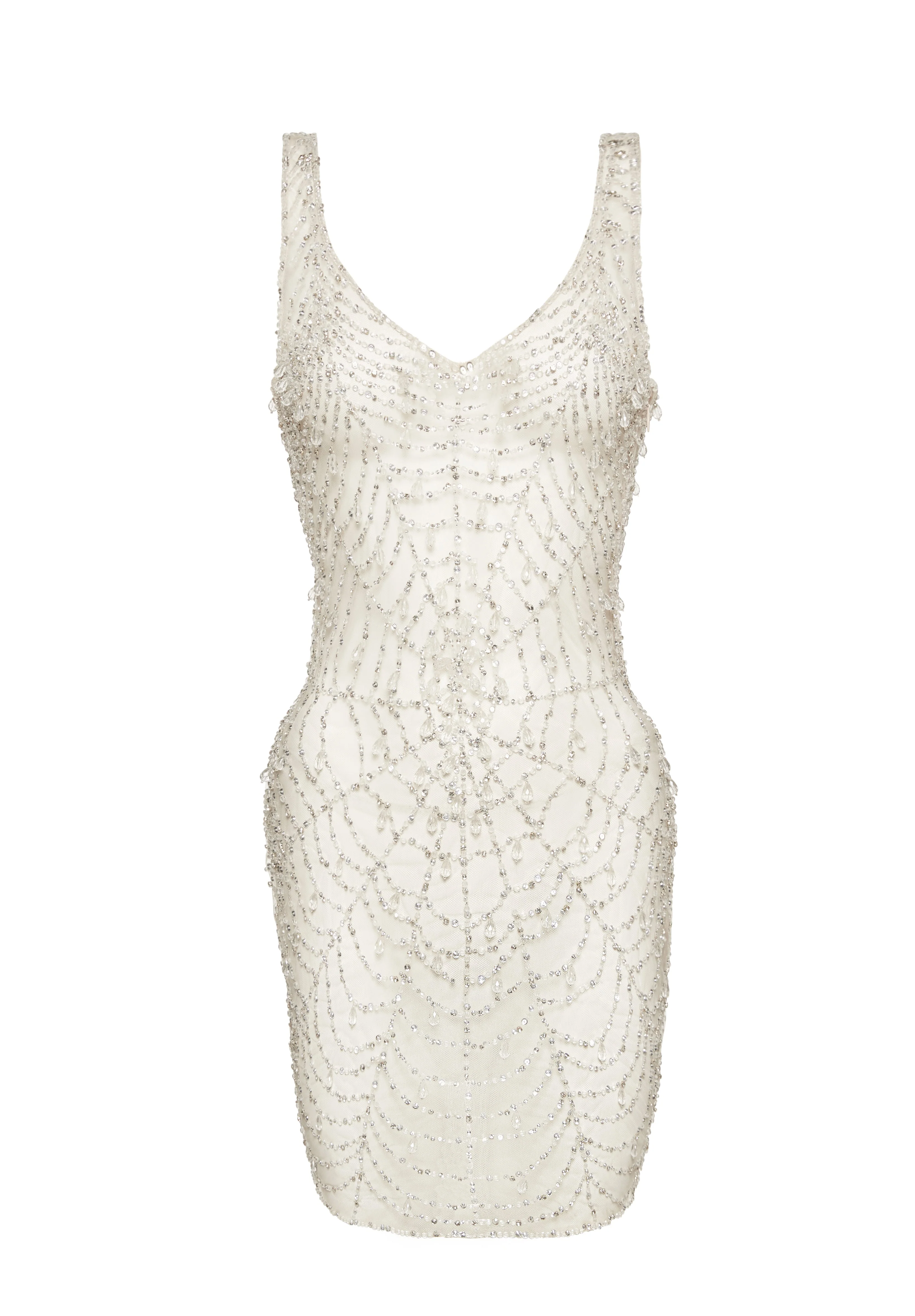 Cobweb Mini Dress - Pearl - Image 7