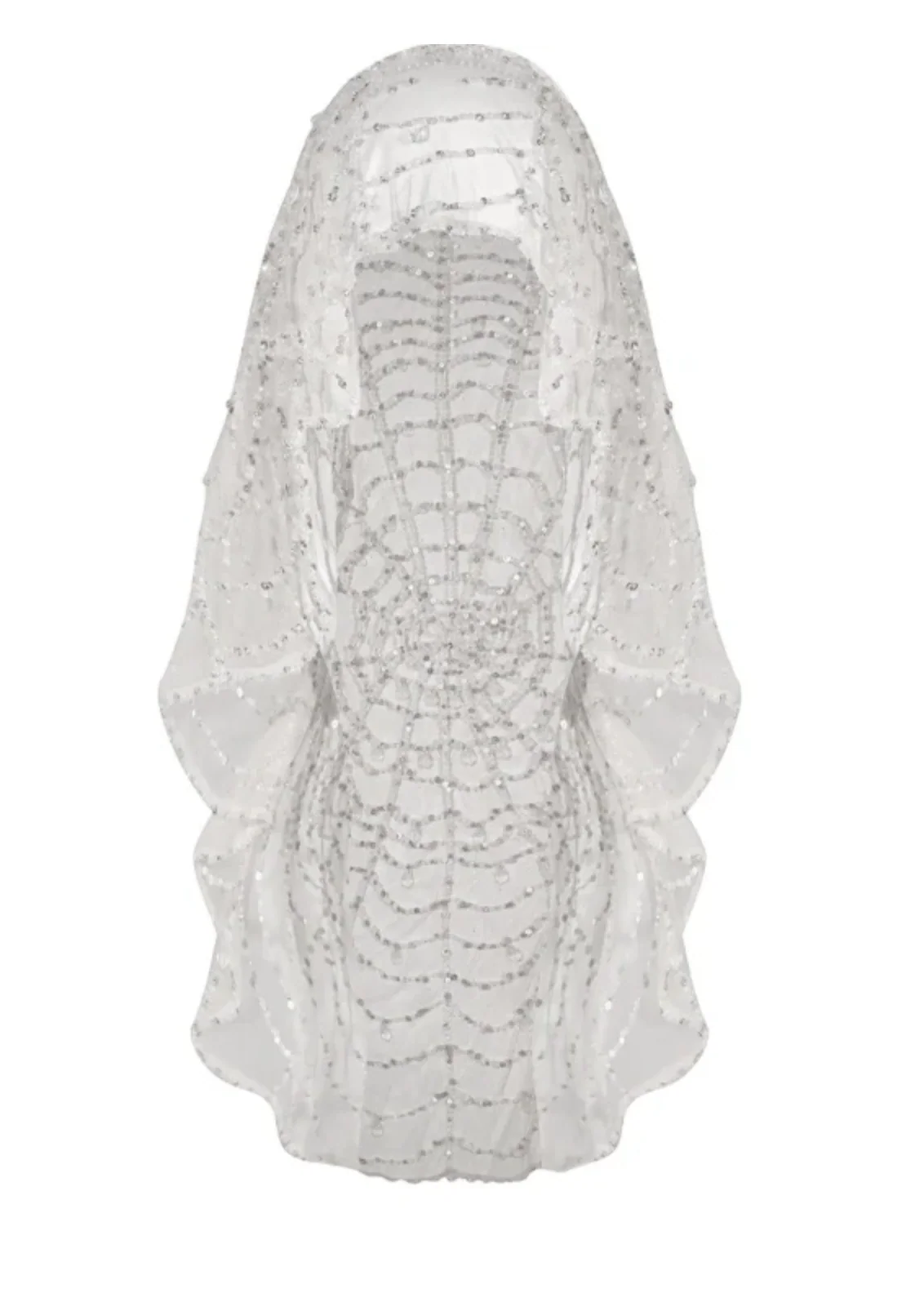 Cobweb Pearl Veil Cape - Image 2