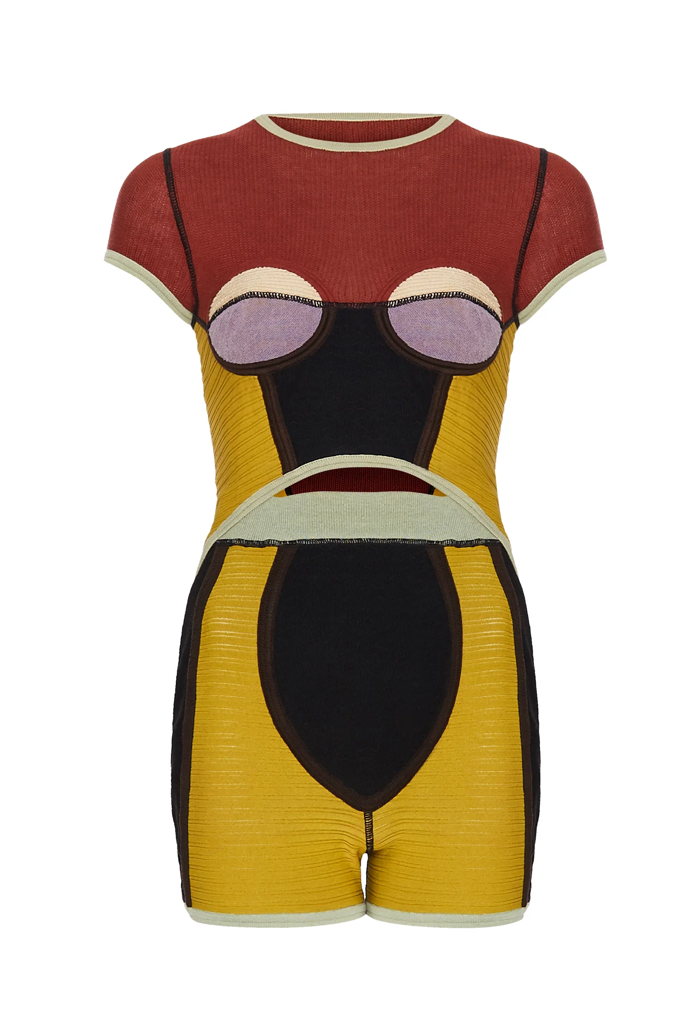 1980 - 1990s Jean Paul Gaultier Geometric Knitted Two-Piece - Image 5