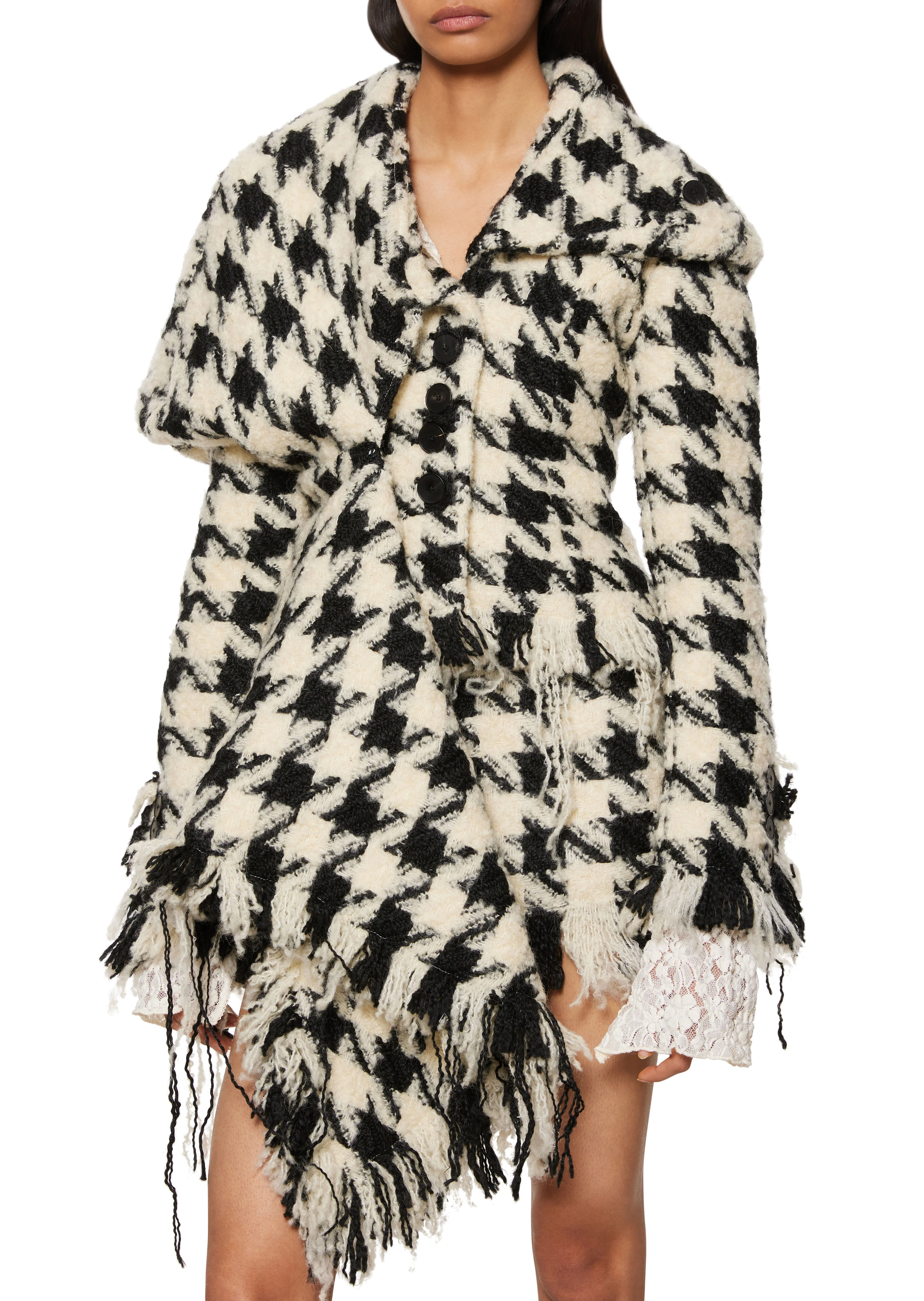 Houndstooth Knotted Jacket - Image 4