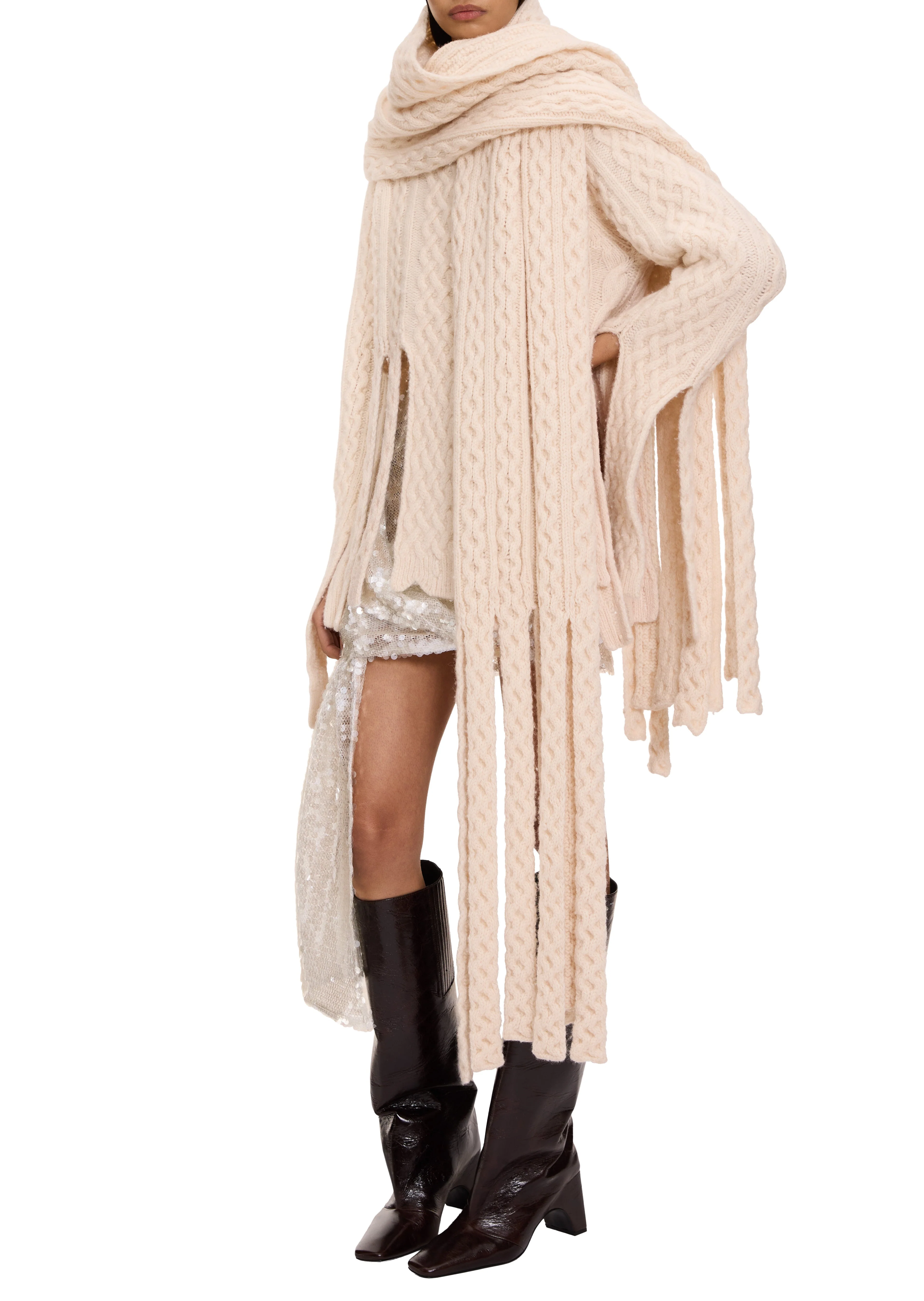 Long Knitted Scarf - Image 3