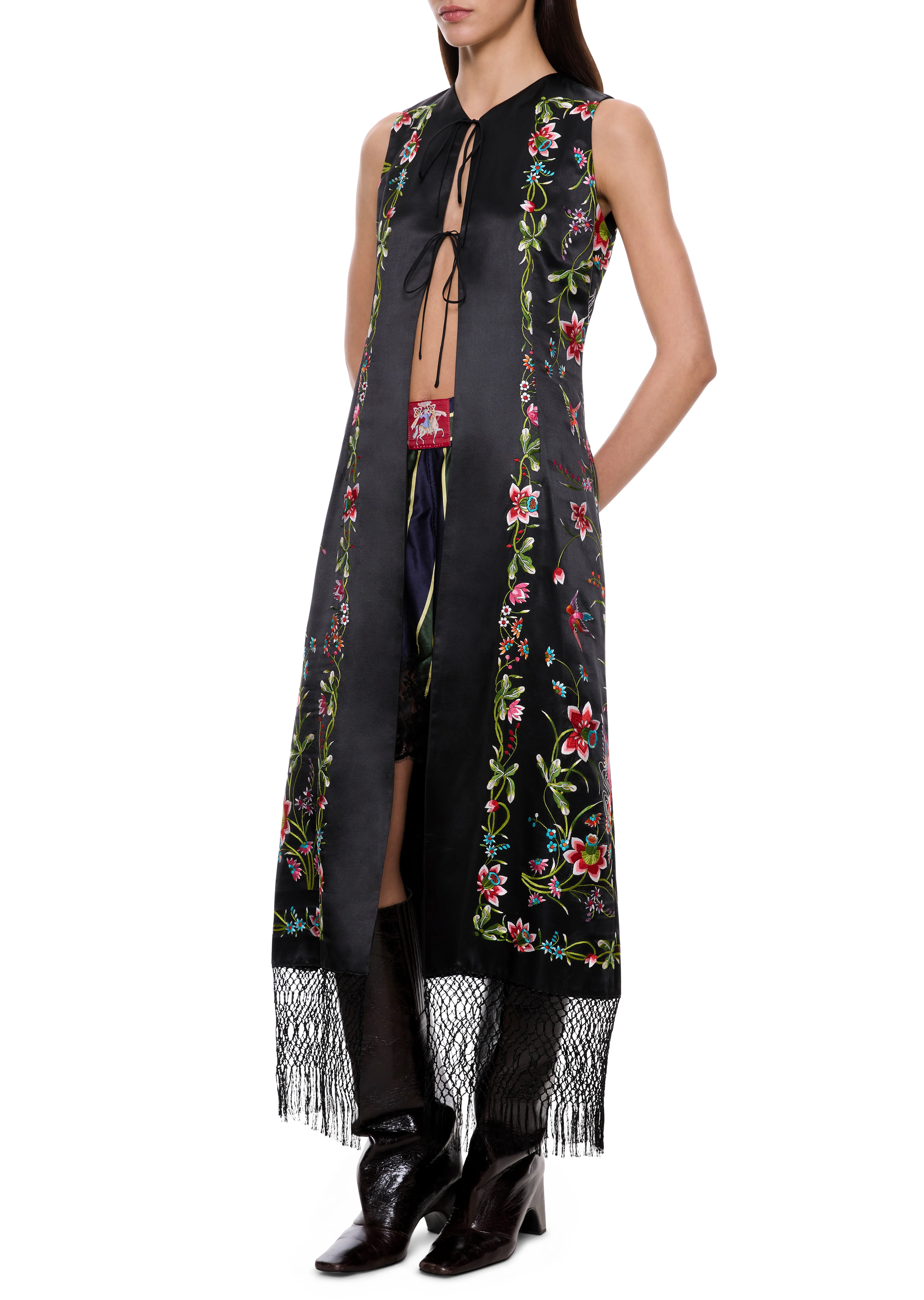 Piano Shawl Demi-Couture Tunic with Fringing - Image 3