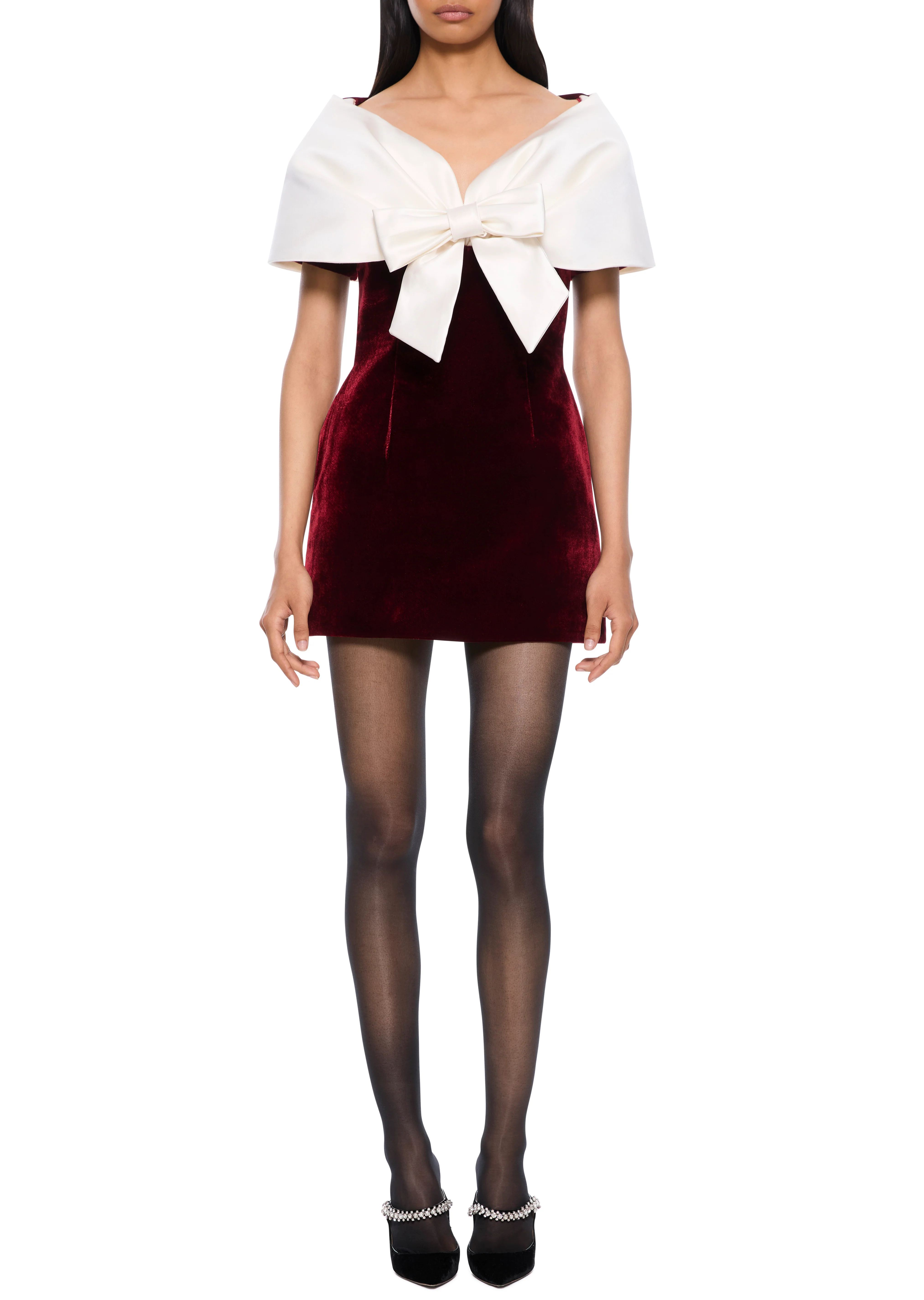 Ruby Red Velvet Wrap Dress