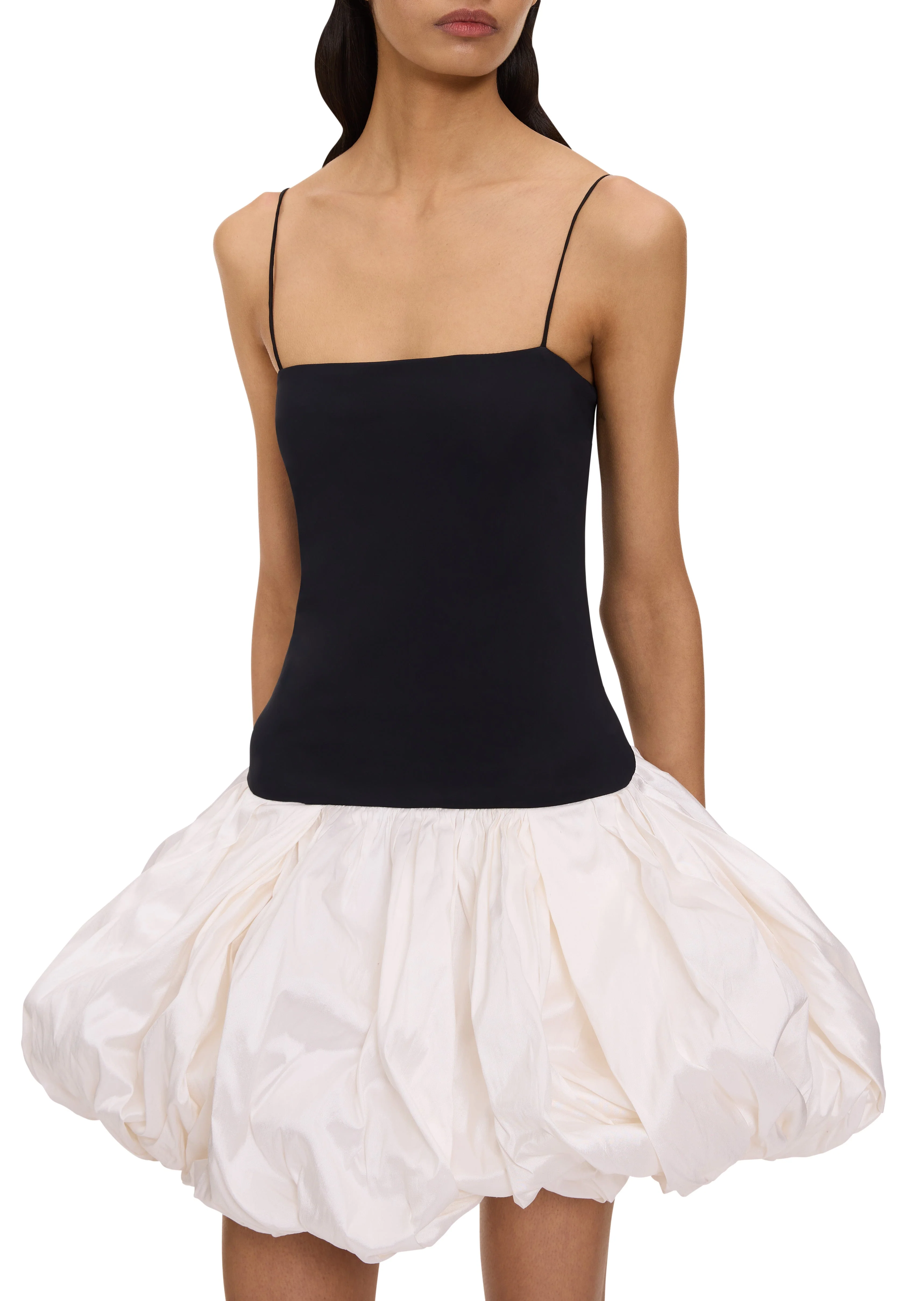 Silk Drop Waist Mini Dress - Image 3