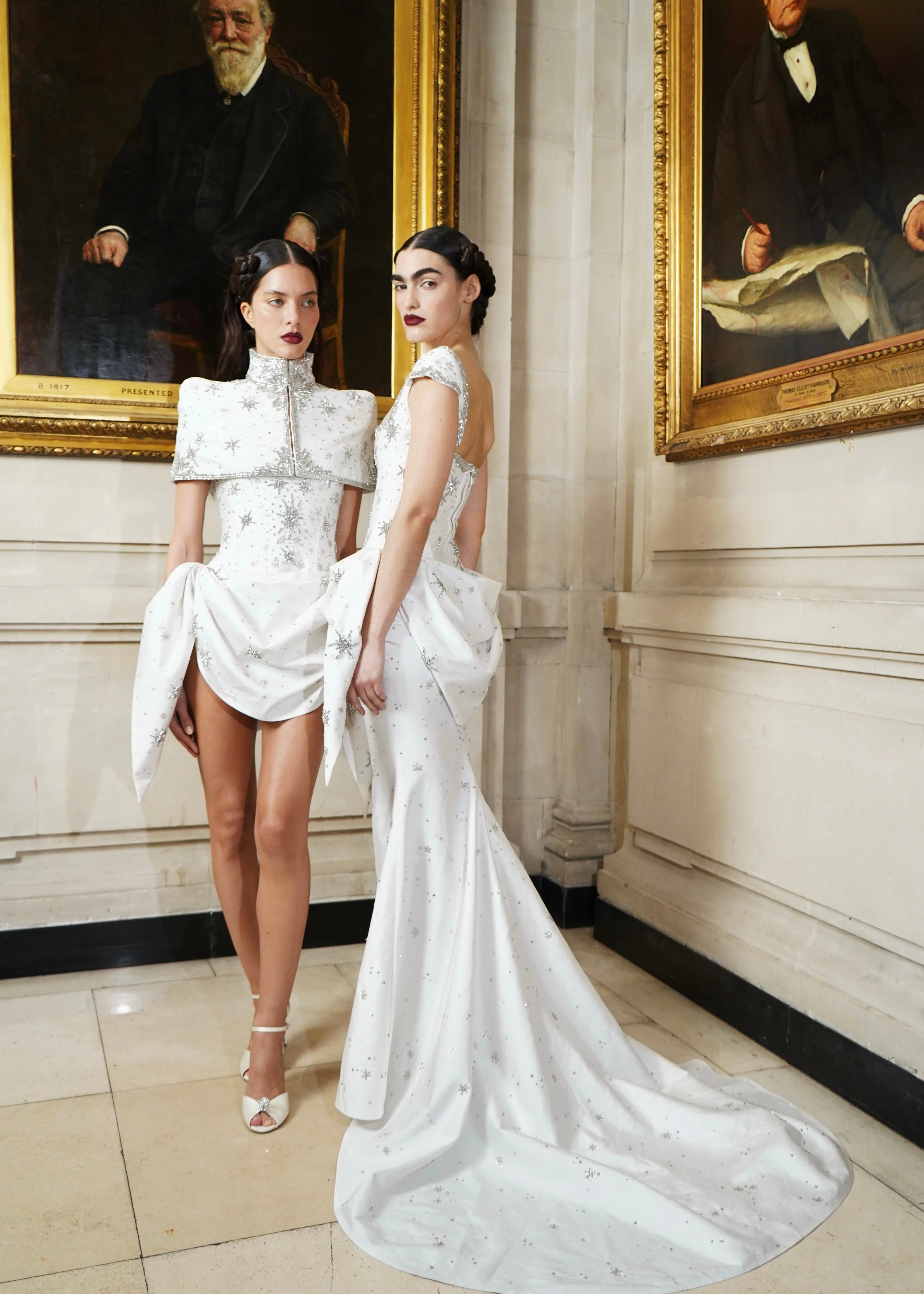 Estella Draped Gown - Bright White - Image 5