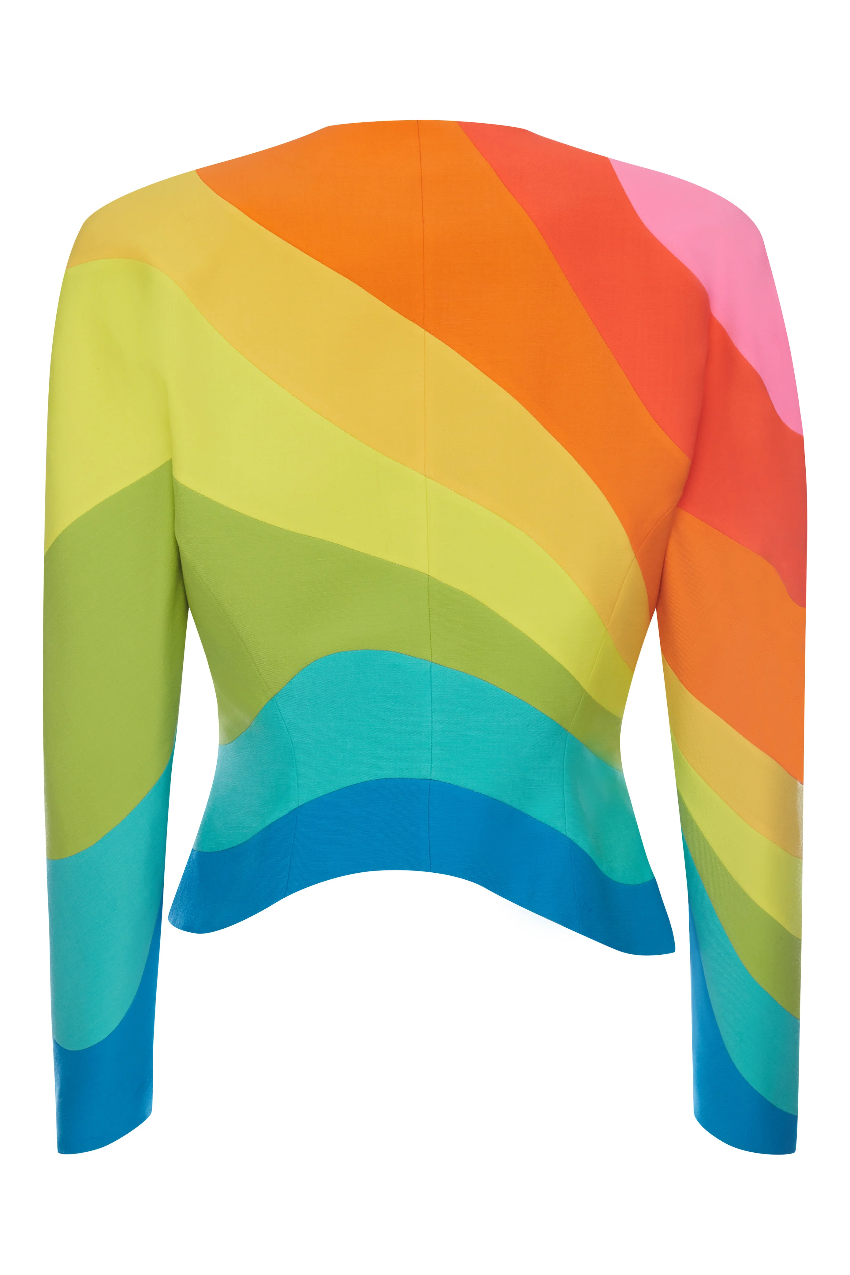 1990's Thierry Mugler Rainbow Jacket - Image 6